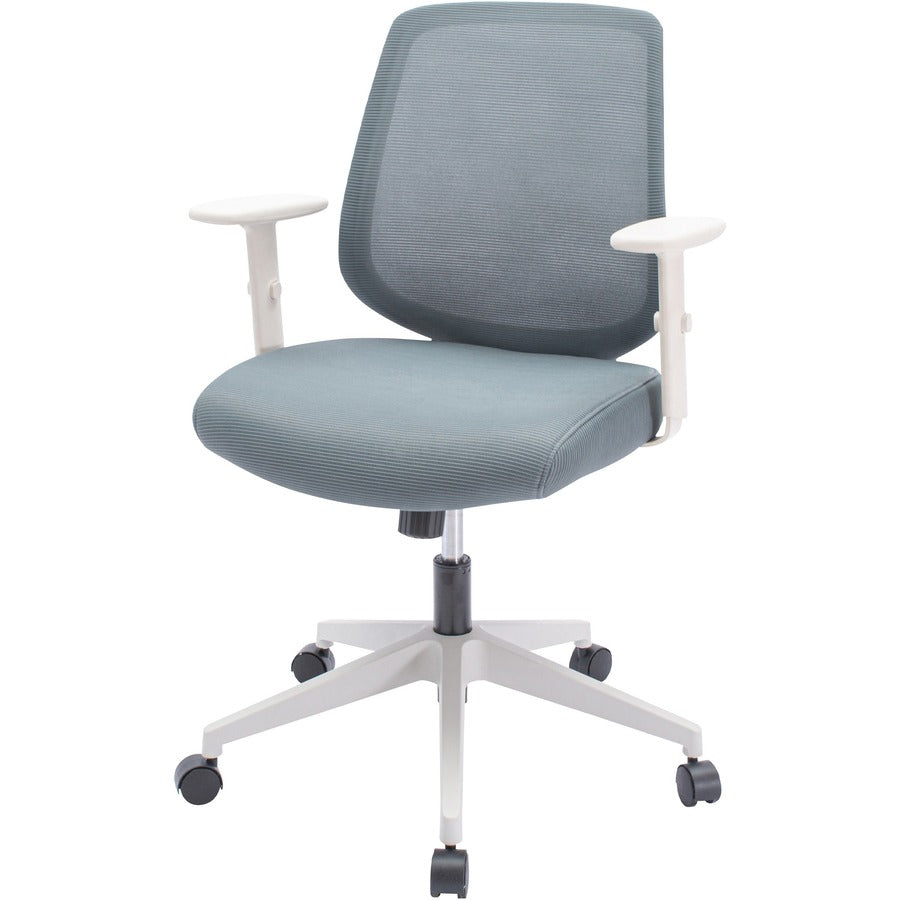 NuSparc Mid-Back Task Chair - Fabric Back - Mid Back - 5-star Base - Gray - Armrest - 1 Each