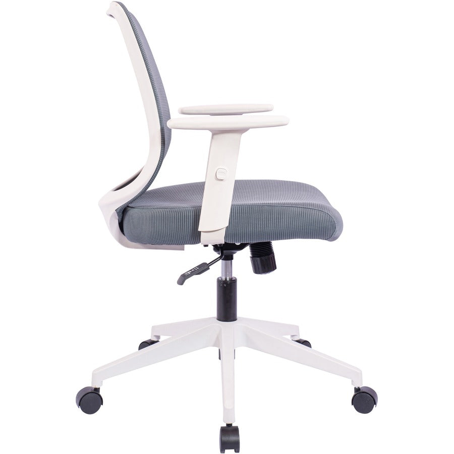 NuSparc Mid-Back Task Chair - Fabric Back - Mid Back - 5-star Base - Gray - Armrest - 1 Each