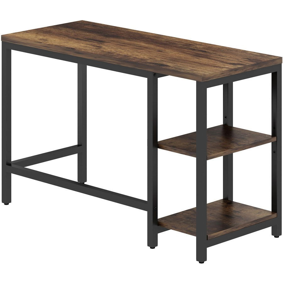 NuSparc Metal Frame Desk - For - Table TopVintage Oak, Black Top - Contemporary Style - 220 lb Capacity x 47.20" Table Top Width x 19.70" Table Top Depth x 1" Table Top Thickness - 29.50" Height - Assembly Required - High Pressure Laminate (HPL) Top