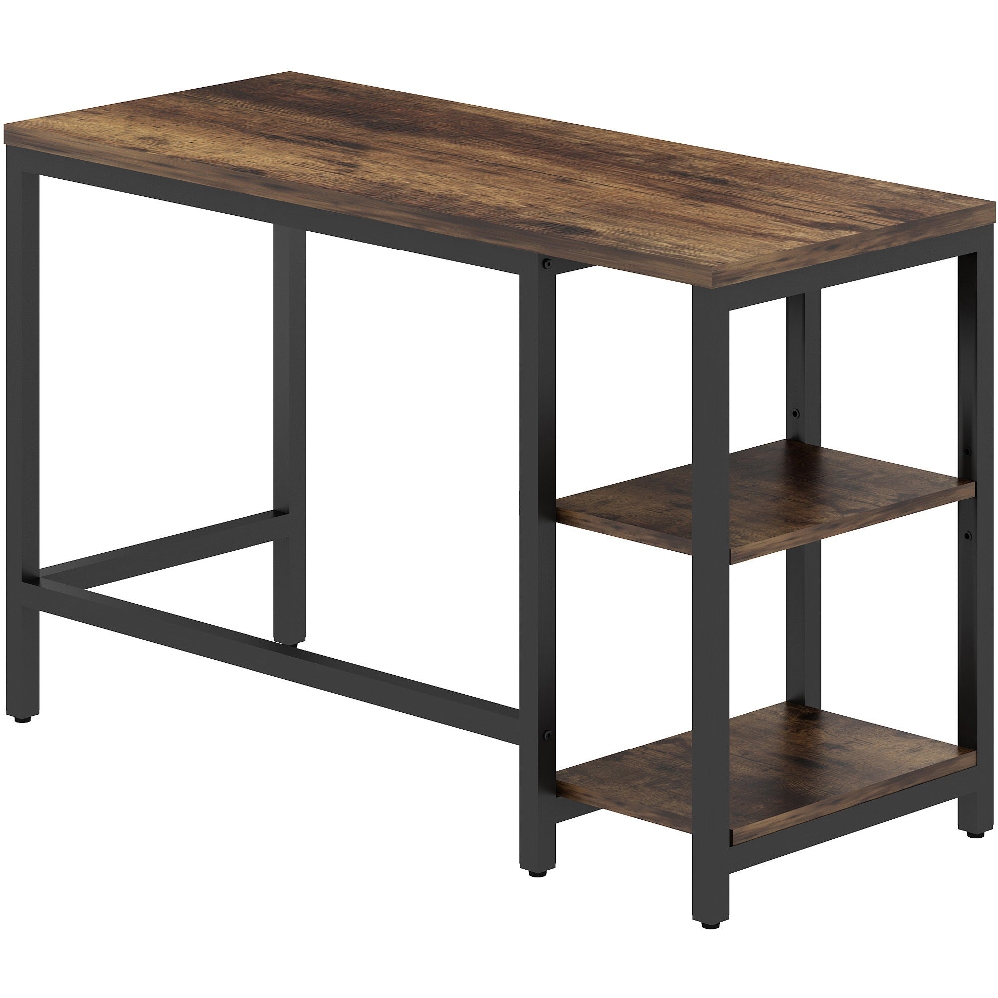 NuSparc Metal Frame Desk - For - Table TopVintage Oak, Black Top - Contemporary Style - 220 lb Capacity x 47.20" Table Top Width x 19.70" Table Top Depth x 1" Table Top Thickness - 29.50" Height - Assembly Required - High Pressure Laminate (HPL) Top - 2