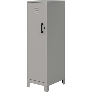 NuSparc Personal Locker - 4 Shelve(s) - for Office, Home, Sport Equipments, Toy, Game, Classroom, Playroom, Basement, Garage - Overall Size 53.3" x 14.2" x 18" - Silver - Steel - TAA Compliant