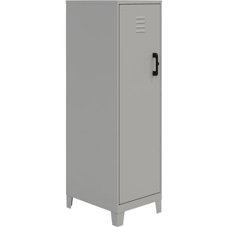 NuSparc Personal Locker - 4 Shelve(s) - for Office, Home, Sport Equipments, Toy, Game, Classroom, Playroom, Basement, Garage - Overall Size 53.3" x 14.2" x 18" - Silver - Steel - TAA Compliant