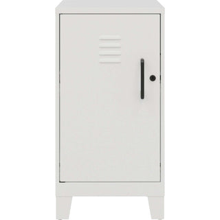 NuSparc Personal Locker - 2 Shelve(s) - for Office, Home, Sport Equipments, Toy, Game, Classroom, Playroom, Basement, Garage - Overall Size 27.5" x 14.2" x 18" - White - Steel - TAA Compliant