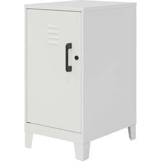 NuSparc Personal Locker - 2 Shelve(s) - for Office, Home, Sport Equipments, Toy, Game, Classroom, Playroom, Basement, Garage - Overall Size 27.5" x 14.2" x 18" - White - Steel - TAA Compliant