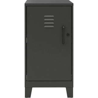 NuSparc Personal Locker - 2 Shelve(s) - for Office, Home, Sport Equipments, Toy, Game, Classroom, Playroom, Basement, Garage - Overall Size 27.5" x 14.2" x 18" - Black - Steel - TAA Compliant