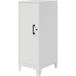 NuSparc Personal Locker - 3 Shelve(s) - for Office, Home, Sport Equipments, Toy, Game, Classroom, Playroom, Basement, Garage - Overall Size 42.5" x 14.2" x 18" - White - Steel - TAA Compliant
