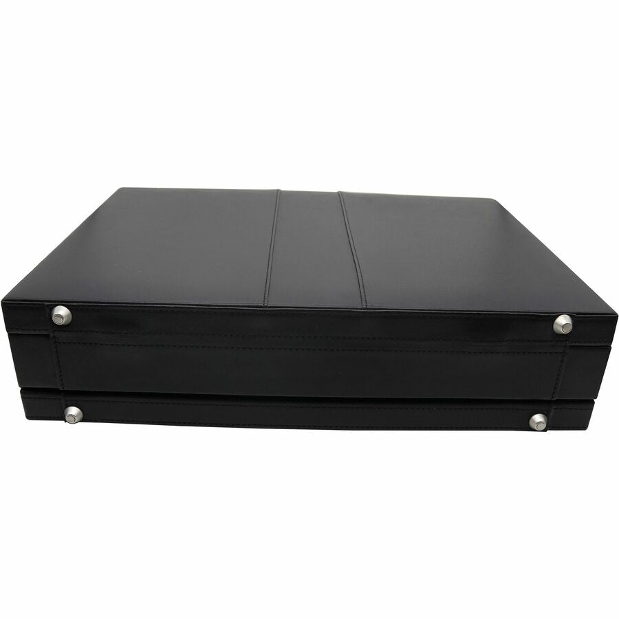 NuSparc Carrying Case (Attache) Document, Paper, Business Card, Pen - Black - Vinyl Body - 12.5" Height x 17.5" Width x 4" Depth - 1 Each
