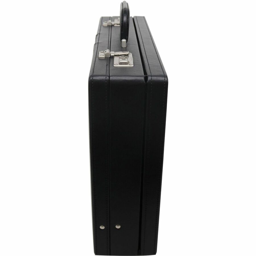 NuSparc Carrying Case (Attache) Document, Paper, Business Card, Pen - Black - Vinyl Body - 12.5" Height x 17.5" Width x 4" Depth - 1 Each