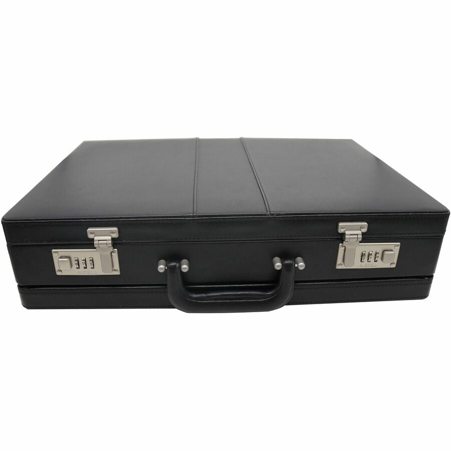 NuSparc Carrying Case (Attache) Document, Paper, Business Card, Pen - Black - Vinyl Body - 12.5" Height x 17.5" Width x 4" Depth - 1 Each