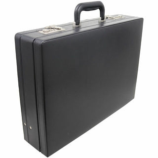 NuSparc Carrying Case (Attache) Document, Paper, Business Card, Pen - Black - Vinyl Body - 12.5" Height x 17.5" Width x 4" Depth - 1 Each