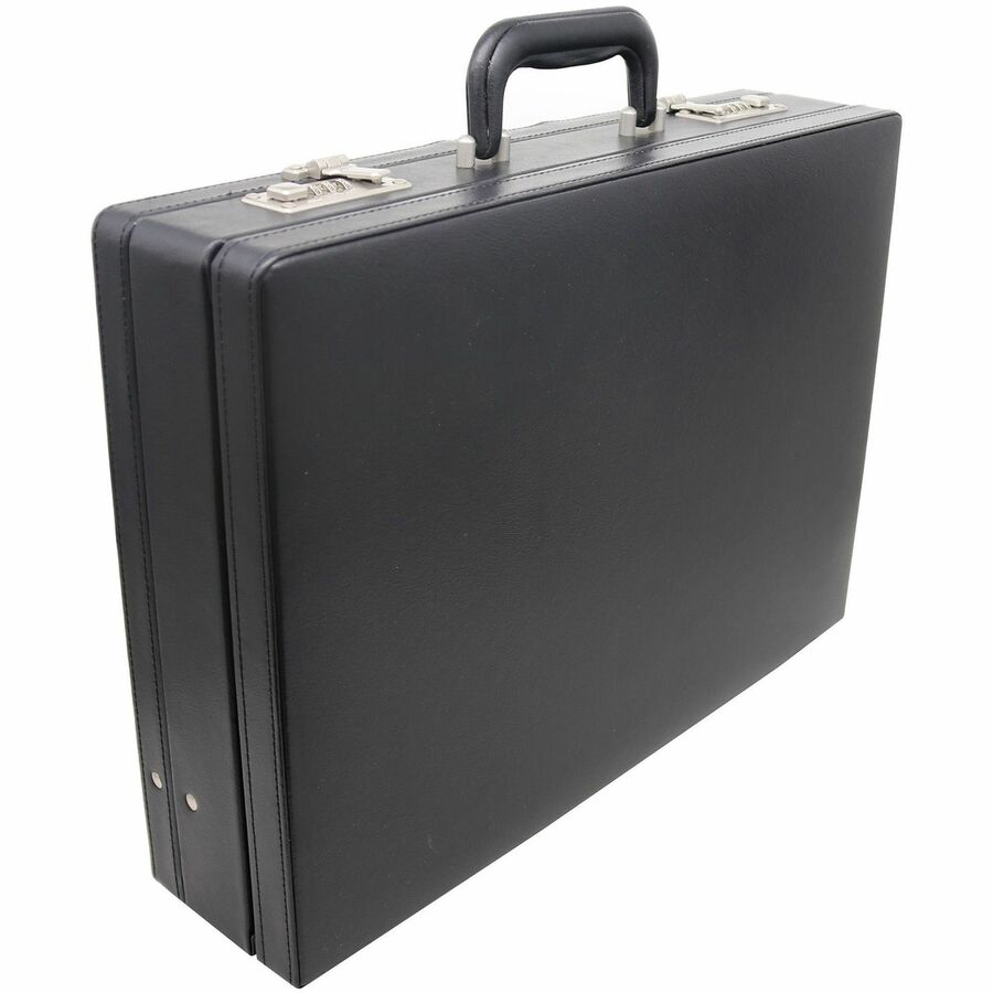 NuSparc Carrying Case (Attache) Document, Paper, Business Card, Pen - Black - Vinyl Body - 12.5" Height x 17.5" Width x 4" Depth - 1 Each