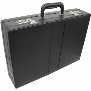 NuSparc Carrying Case (Attache) Document, Paper, Business Card, Pen - Black - Vinyl Body - 12.5" Height x 17.5" Width x 4" Depth - 1 Each