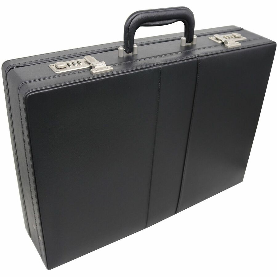 NuSparc Carrying Case (Attache) Document, Paper, Business Card, Pen - Black - Vinyl Body - 12.5" Height x 17.5" Width x 4" Depth - 1 Each
