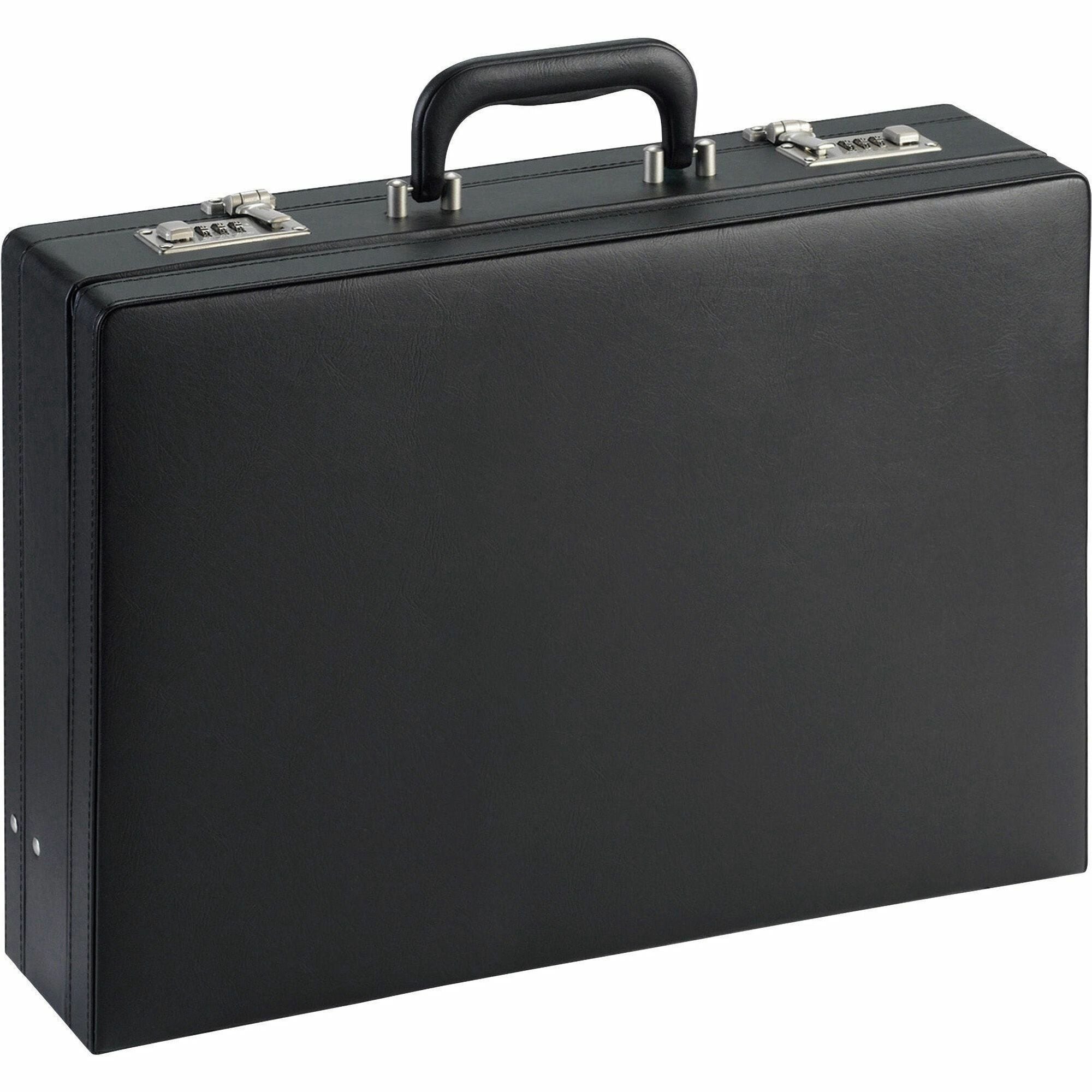 NuSparc Carrying Case (Attache) Document, Paper, Business Card, Pen - Black - Vinyl Body - 12.5" Height x 17.5" Width x 4" Depth - 1 Each