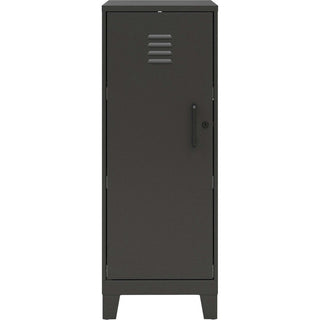 NuSparc Personal Locker - 3 Shelve(s) - for Office, Home, Sport Equipments, Toy, Game, Classroom, Playroom, Basement, Garage - Overall Size 42.5" x 14.2" x 18" - Black - Steel - TAA Compliant
