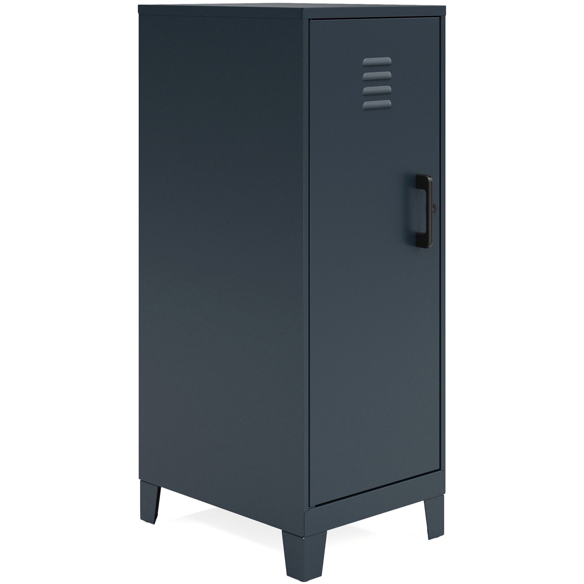 NuSparc Personal Locker - 3 Shelve(s) - for Office, Home, Sport Equipments, Toy, Game, Classroom, Playroom, Basement, Garage - Overall Size 42.5" x 14.2" x 18" - Black - Steel - TAA Compliant
