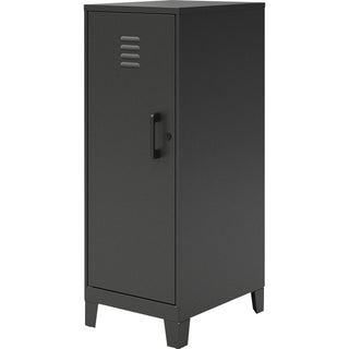 NuSparc Personal Locker - 3 Shelve(s) - for Office, Home, Sport Equipments, Toy, Game, Classroom, Playroom, Basement, Garage - Overall Size 42.5" x 14.2" x 18" - Black - Steel - TAA Compliant