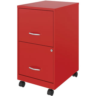 NuSparc Mobile File Cabinet - 14.2" x 18" x 26.5" for File - Letter - Mobility, Locking Drawer, Glide Suspension, 3/4 Drawer Extension, Cam Lock, Nonporous Surface - Red - Painted Steel, Steel - Recycled - Assembly Required