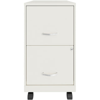 NuSparc Mobile File Cabinet - 14.2" x 18" x 26.5" for File - Letter - Mobility, Locking Drawer, Glide Suspension, 3/4 Drawer Extension, Cam Lock, Nonporous Surface - White - Painted Steel, Steel - Recycled - Assembly Required