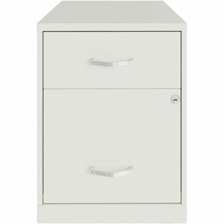 NuSparc File Cabinet - 14.2" x 18" x 19" - 2 x Drawer(s) for File, Box - Letter - Vertical - Locking Drawer, Glide Suspension, Nonporous Surface - White - Baked Enamel - Steel