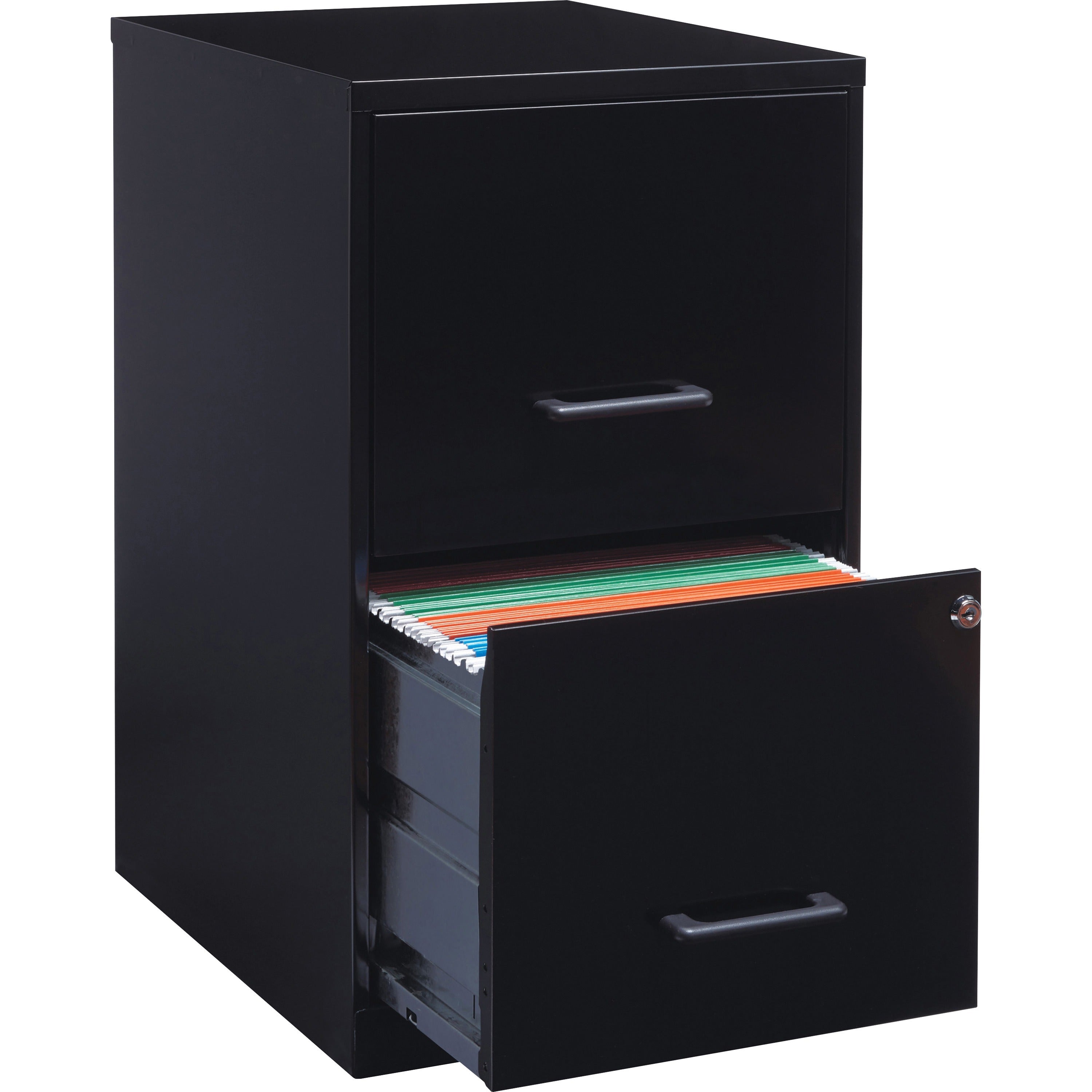 nusparc-file-cabinet-142-x-18-x-245-2-x-drawers-for-file-letter-vertical-locking-drawer-glide-suspension-nonporous-surface-black-baked-enamel-steel-recycled_nprvf218aabk - 1