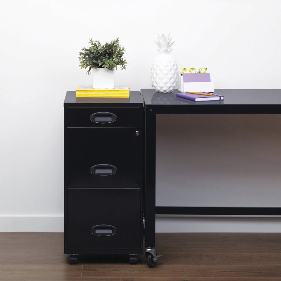 nusparc-file-cabinet-142-x-18-x-295-3-x-drawers-for-pencil-file-letter-vertical-mobility-glide-suspension-drawer-extension-anti-tip-lockable-wheels-nonporous-surface-black-painted-steel-recycled_nprvf318embk - 5