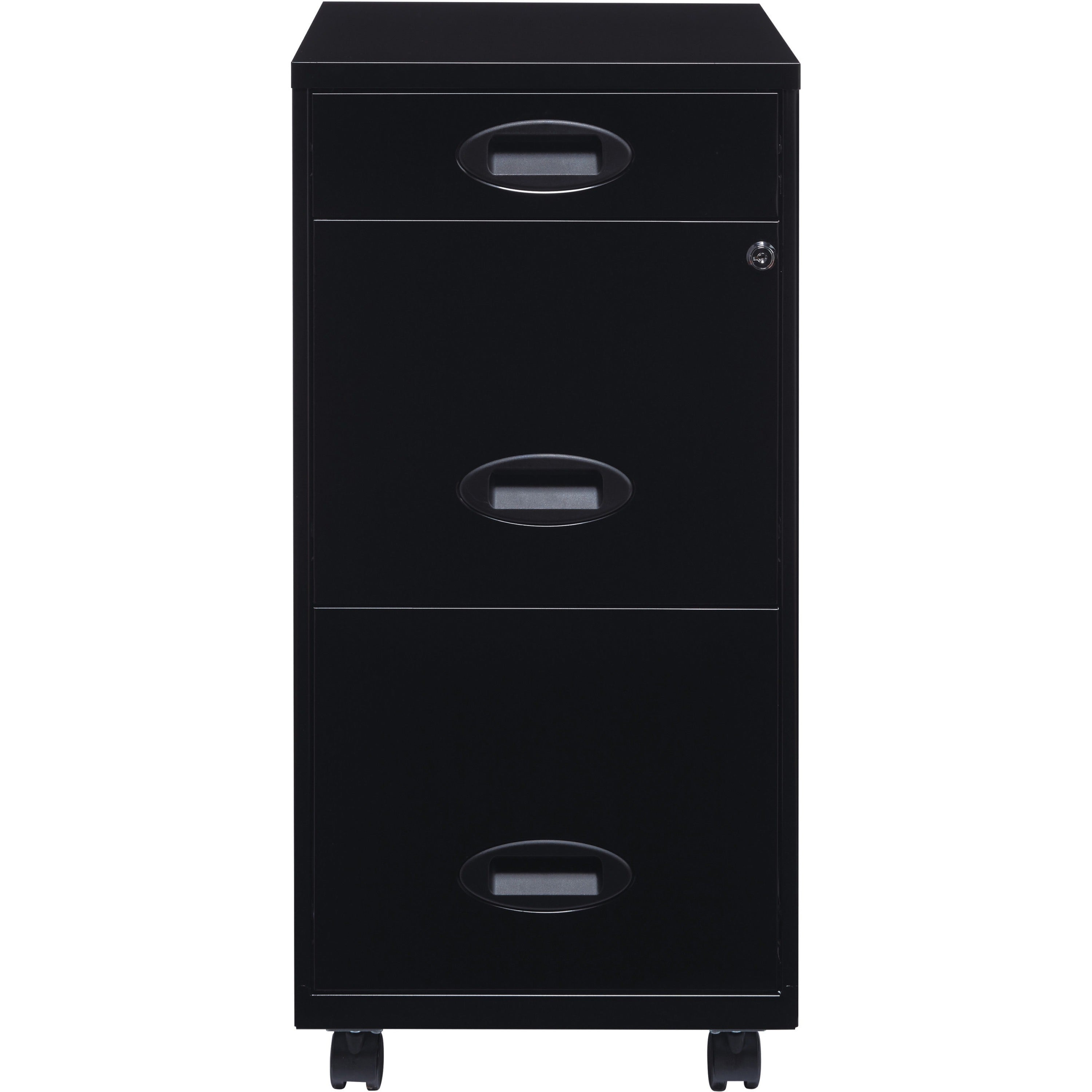 nusparc-file-cabinet-142-x-18-x-295-3-x-drawers-for-pencil-file-letter-vertical-mobility-glide-suspension-drawer-extension-anti-tip-lockable-wheels-nonporous-surface-black-painted-steel-recycled_nprvf318embk - 2