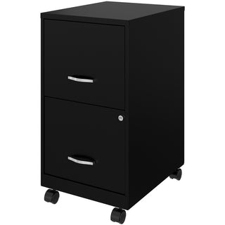 NuSparc Mobile File Cabinet - 14.2" x 18" x 26.5" for File - Letter - Mobility, Locking Drawer, Glide Suspension, 3/4 Drawer Extension, Cam Lock, Nonporous Surface - Black - Painted Steel, Steel - Recycled