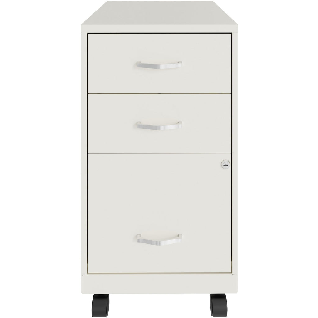 nusparc-3-drawer-organizer-metal-file-cabinet-142-x-18-x-267-3-x-drawers-for-file-box-letter-glide-suspension-3-4-drawer-extension-anti-tip-lockable-mobility-white-metal-recycled_nprvf318cmwe - 2