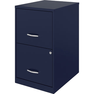 NuSparc File Cabinet - 14.2" x 18" x 24.5" - 2 x Drawer(s) for File - Letter - Vertical - Locking Drawer, Glide Suspension, Nonporous Surface - Blue - Baked Enamel - Steel - Recycled