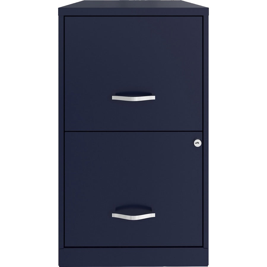 NuSparc File Cabinet - 14.2" x 18" x 24.5" - 2 x Drawer(s) for File - Letter - Vertical - Locking Drawer, Glide Suspension, Nonporous Surface - Blue - Baked Enamel - Steel - Recycled