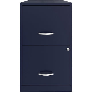 NuSparc File Cabinet - 14.2" x 18" x 24.5" - 2 x Drawer(s) for File - Letter - Vertical - Locking Drawer, Glide Suspension, Nonporous Surface - Blue - Baked Enamel - Steel - Recycled