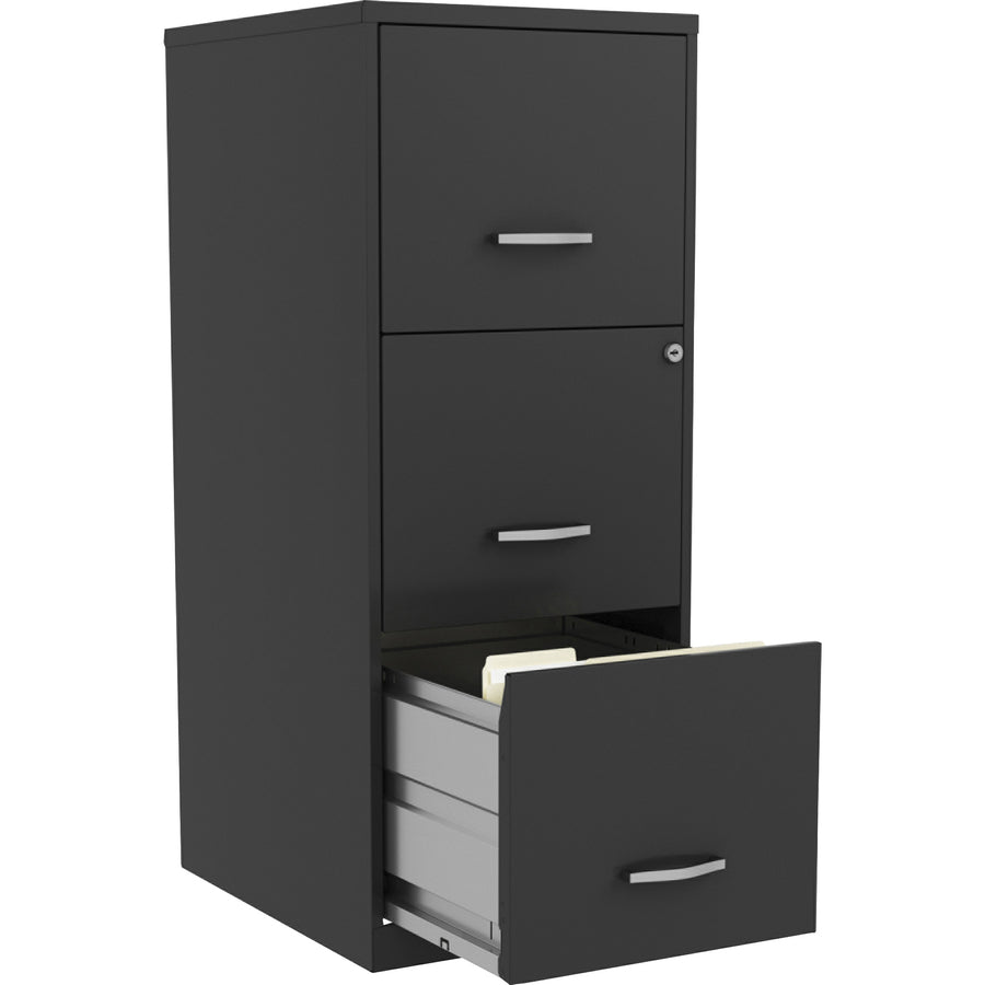 nusparc-vertical-file-cabinet-142-x-18-x-355-3-x-drawers-for-file-letter-vertical-cam-lock-glide-suspension-anti-tip-nonporous-surface-3-4-drawer-extension-black-baked-enamel-metal-recycled_nprvf318ffbk - 4