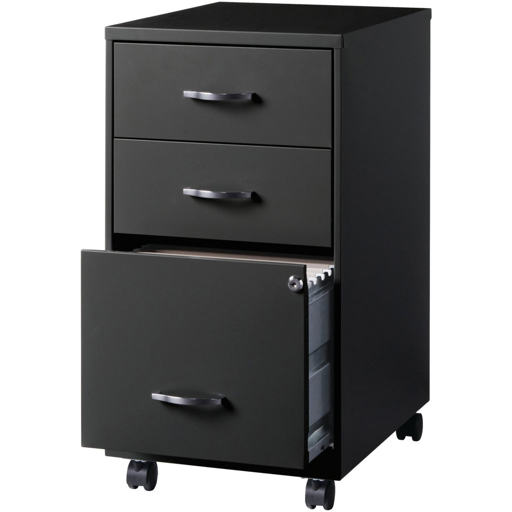 nusparc-3-drawer-organizer-metal-file-cabinet-142-x-18-x-267-3-x-drawers-for-file-box-letter-glide-suspension-3-4-drawer-extension-anti-tip-lockable-mobility-black-metal-recycled_nprvf318cmbk - 3