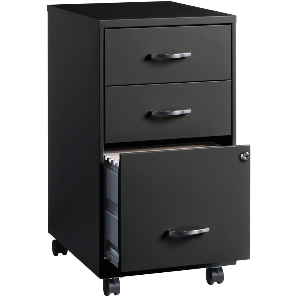 nusparc-3-drawer-organizer-metal-file-cabinet-142-x-18-x-267-3-x-drawers-for-file-box-letter-glide-suspension-3-4-drawer-extension-anti-tip-lockable-mobility-black-metal-recycled_nprvf318cmbk - 4