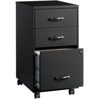 nusparc-3-drawer-organizer-metal-file-cabinet-142-x-18-x-267-3-x-drawers-for-file-box-letter-glide-suspension-3-4-drawer-extension-anti-tip-lockable-mobility-black-metal-recycled_nprvf318cmbk - 4