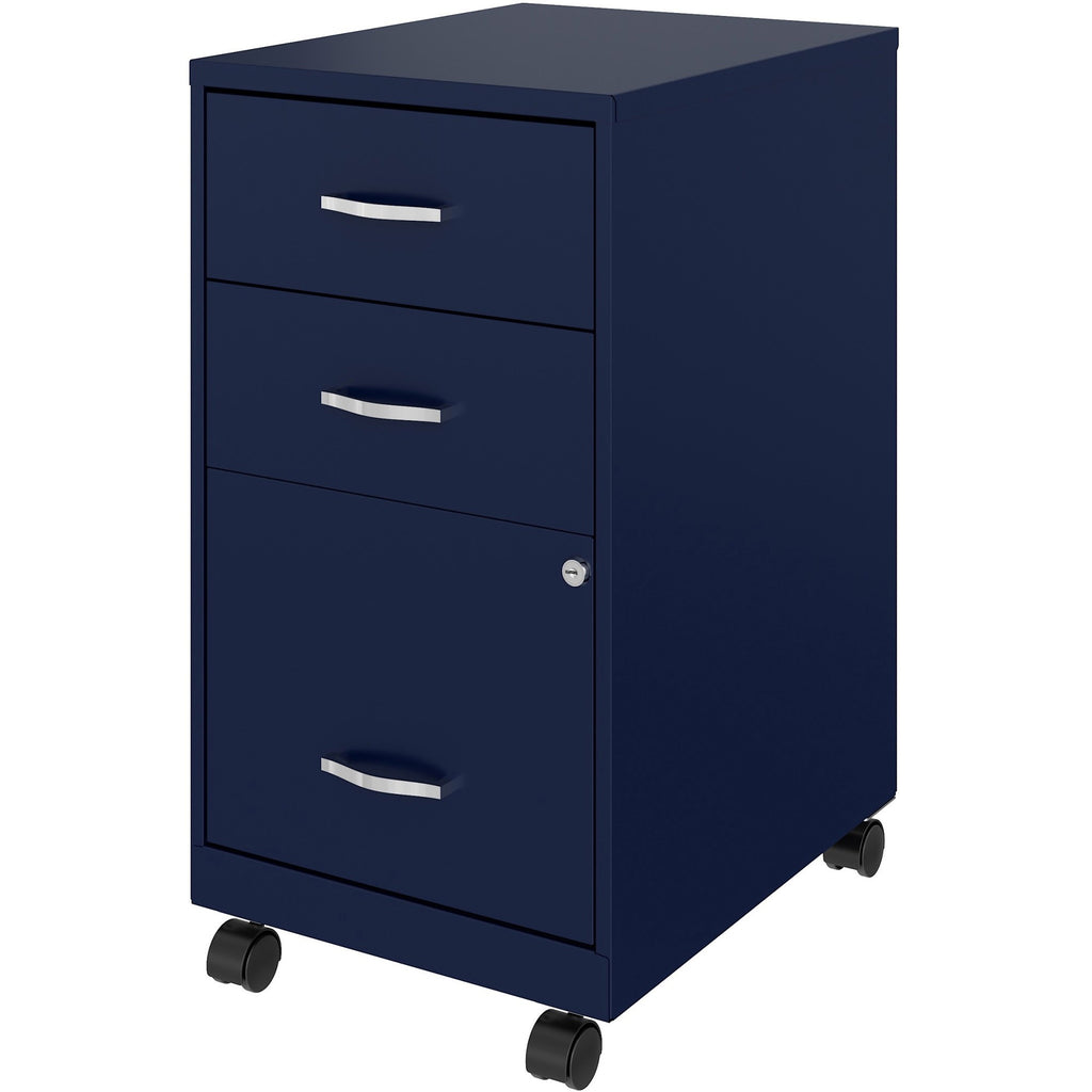 nusparc-3-drawer-organizer-metal-file-cabinet-142-x-18-x-267-3-x-drawers-for-file-box-letter-glide-suspension-3-4-drawer-extension-anti-tip-lockable-mobility-navy-metal-recycled_nprvf318cmny - 3