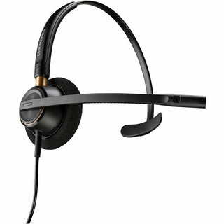 Poly EncorePro HW510 Monoaural Headset - Mono - Mini-phone (3.5mm) - Wired - 20 Hz - 16 kHz - On-ear - Monaural - Ear-cup - 2.58 ft Cable - Omni-directional, Noise Cancelling Microphone - Black