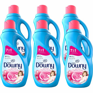 Downy Ultra Fabric Conditioner - For Fabric, Clothes - Liquid - 44 fl oz (1.4 quart) - April Fresh, Floral Scent - 6 / Carton - Pleasant Scent, Long Lasting - Light Blue