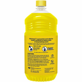 Fabuloso Multi-Purpose Cleaner - For Multipurpose, Multi Surface - Concentrate - 56 fl oz (1.8 quart) - Refreshing Lemon Scent - 6 / Carton - Rinse-free, Residue-free, Long Lasting, Pleasant Scent - Yellow