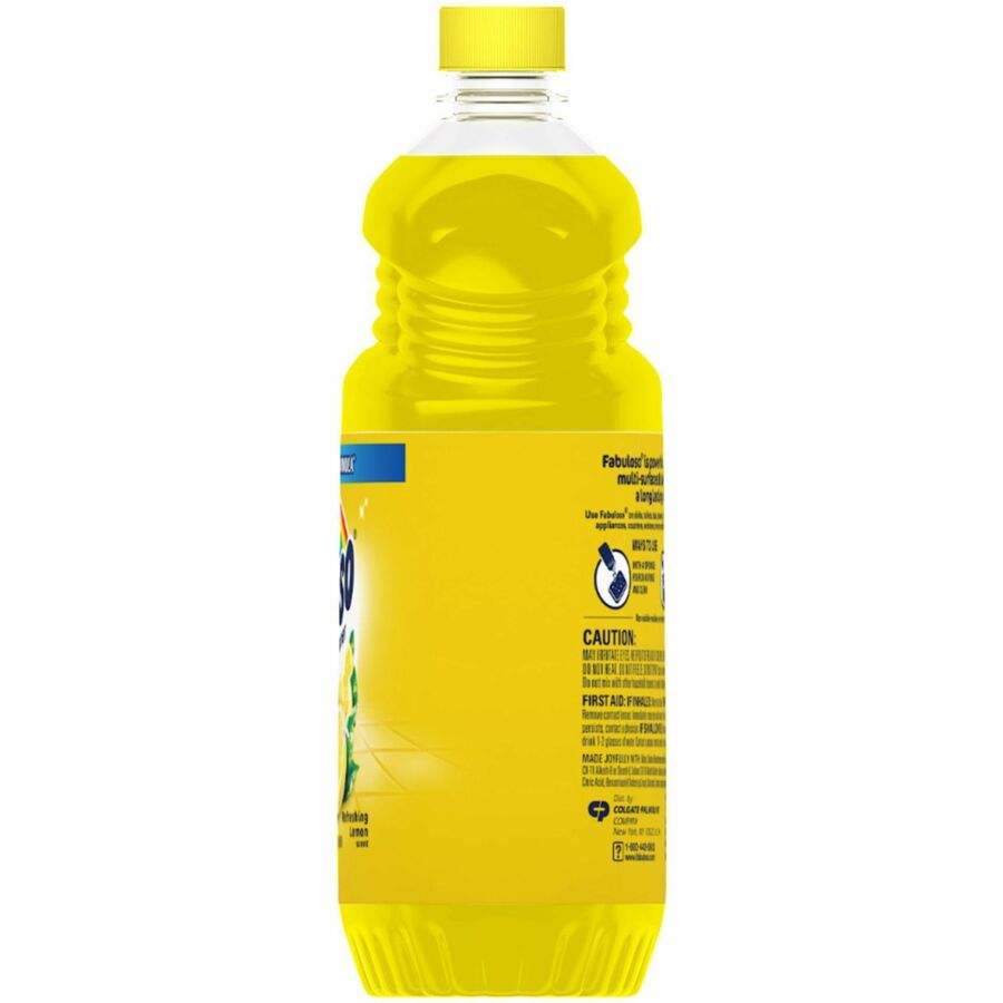 Fabuloso Multi-Purpose Cleaner - For Multipurpose, Multi Surface - Concentrate - 56 fl oz (1.8 quart) - Refreshing Lemon Scent - 6 / Carton - Rinse-free, Residue-free, Long Lasting, Pleasant Scent - Yellow