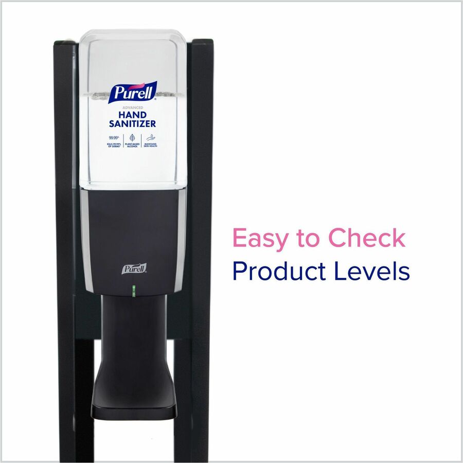 purell-es10-floor-stand-with-automatic-dispenser-floor-freestanding-graphite-for-high-traffic-area-sanitizing-dispenser-waiting-room-hallway-low-profile-base-lightweight-sturdy_goj8214ds - 6