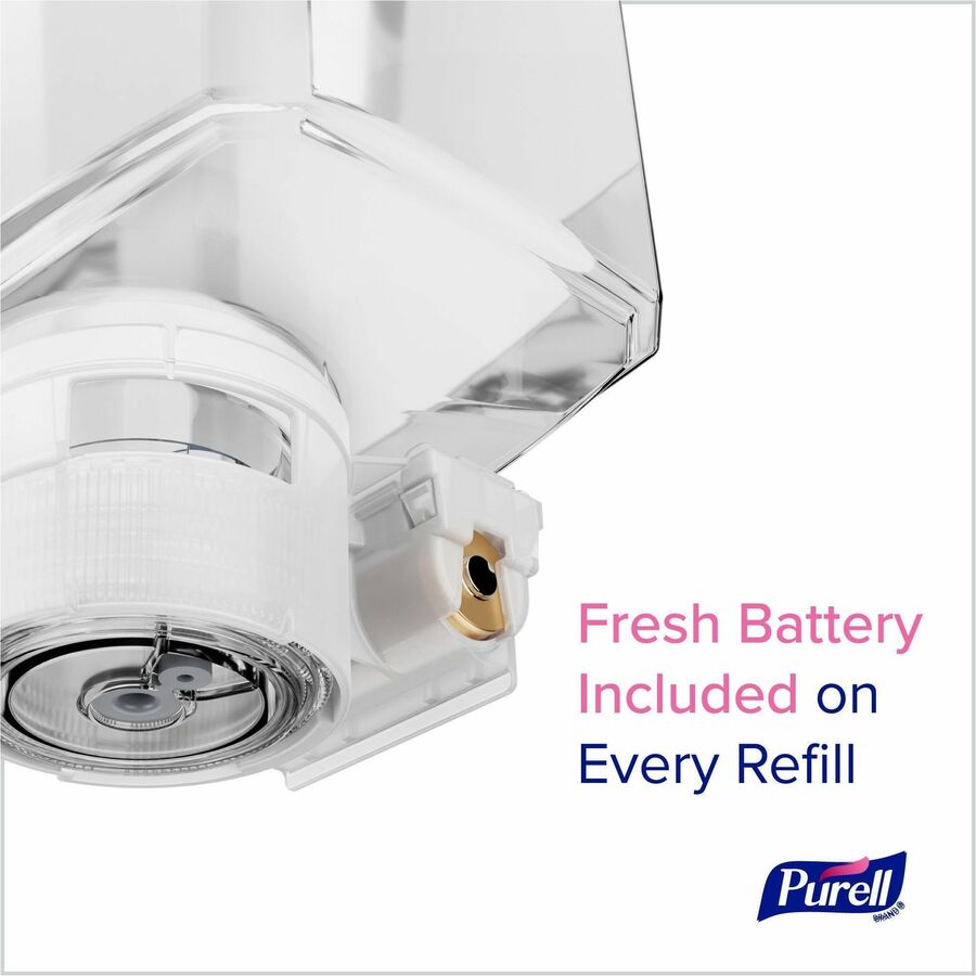 purell-es10-floor-stand-with-automatic-dispenser-floor-freestanding-white-for-sanitizing-dispenser-high-traffic-area-waiting-room-hallway-sturdy-low-profile-base-lightweight_goj8210ds - 5