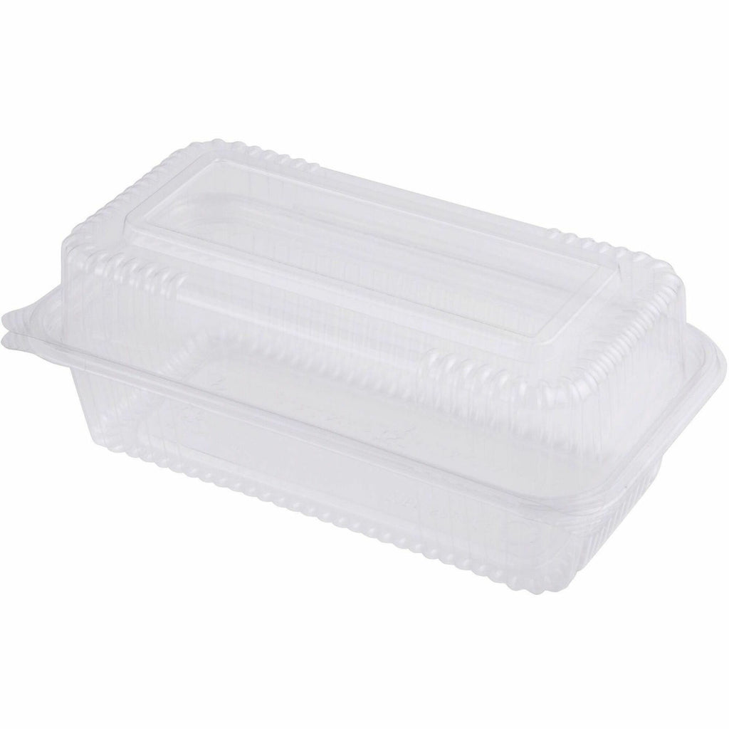 PLA Hinged Clamshells, 23 oz, 4.9 x 9 x 3.5, Clear, Plastic, 200/Carton