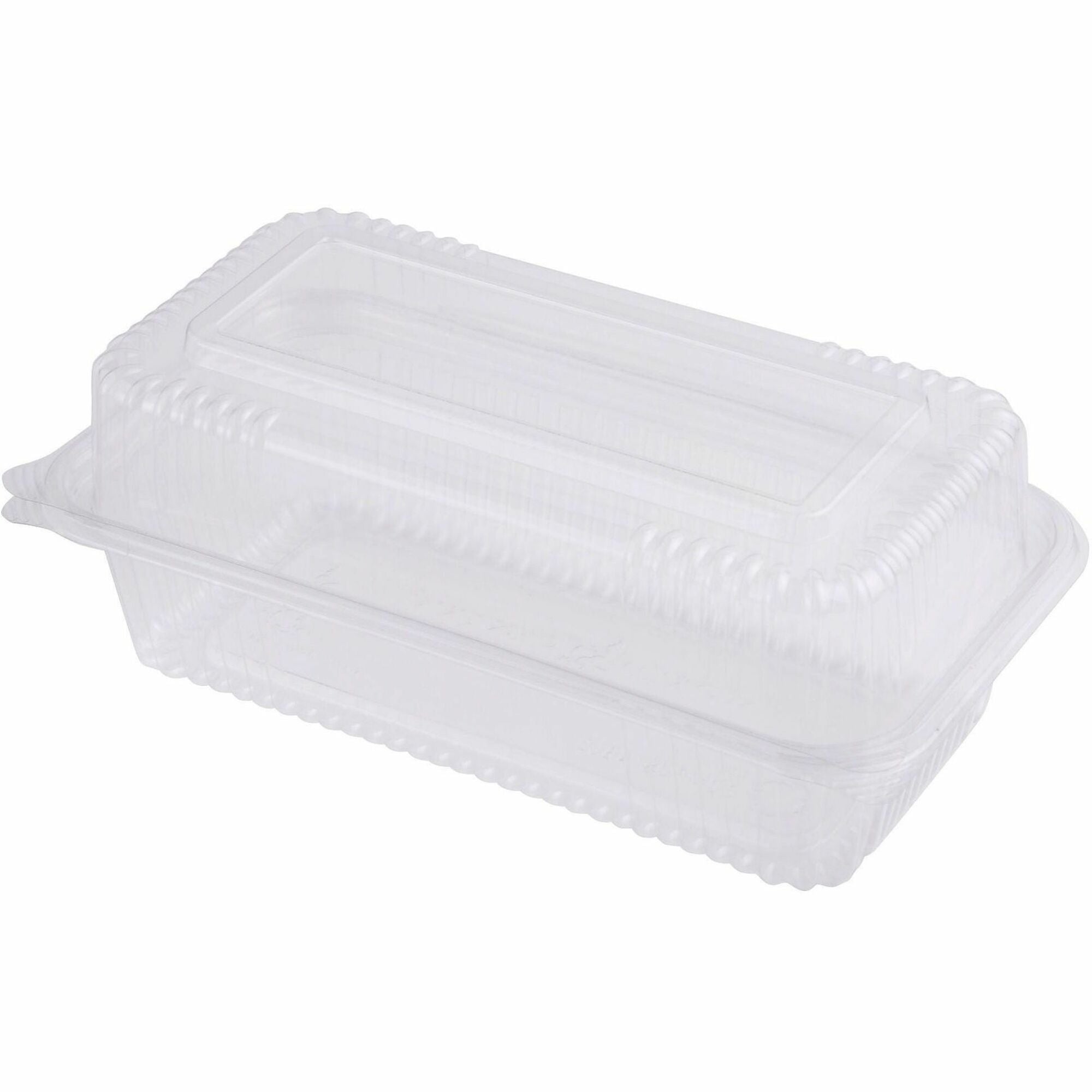 PLA Hinged Clamshells, 23 oz, 4.9 x 9 x 3.5, Clear, Plastic, 200/Carton