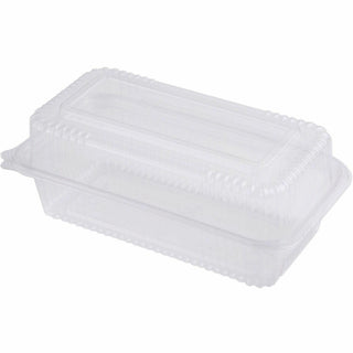 PLA Hinged Clamshells, 23 oz, 4.9 x 9 x 3.5, Clear, Plastic, 200/Carton