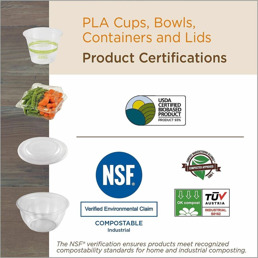 PLA Hinged Clamshells, 23 oz, 4.9 x 9 x 3.5, Clear, Plastic, 200/Carton