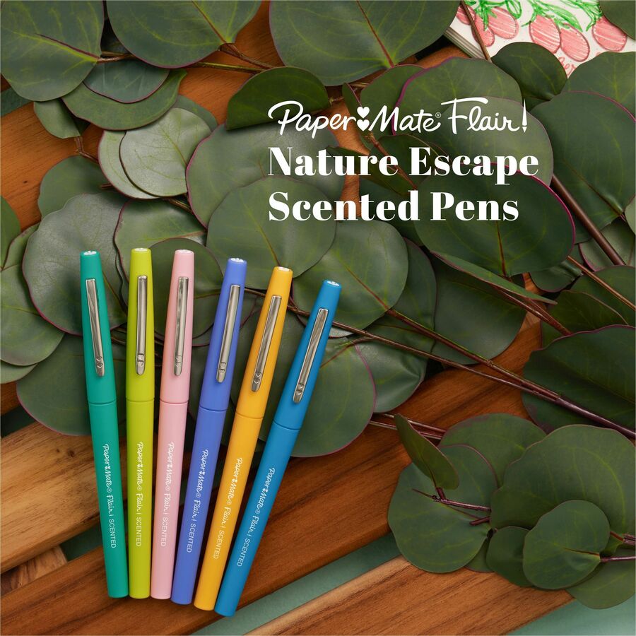 Paper Mate Flair Scented Pens - Medium Pen Point - 0.7 mm Pen Point Size - 6 / Pack