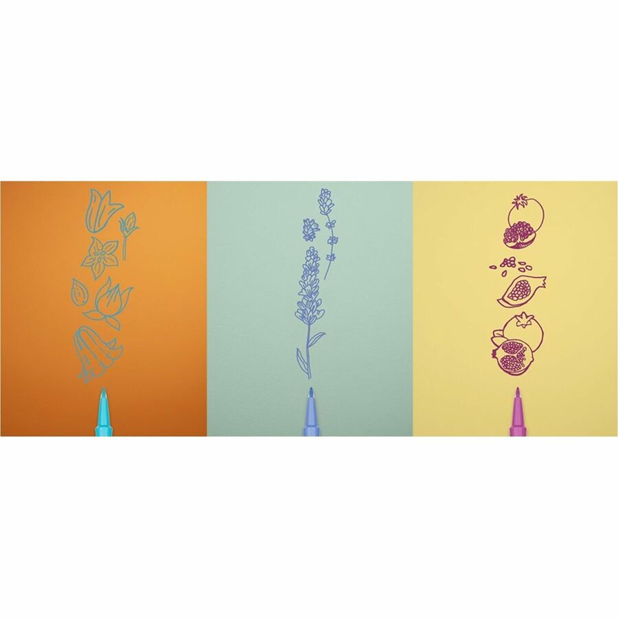 Paper Mate Flair Scented Pens - Medium Pen Point - 0.7 mm Pen Point Size - 6 / Pack