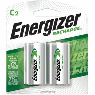 NiMH Rechargeable C Batteries, 1.2 V, 2/Pack